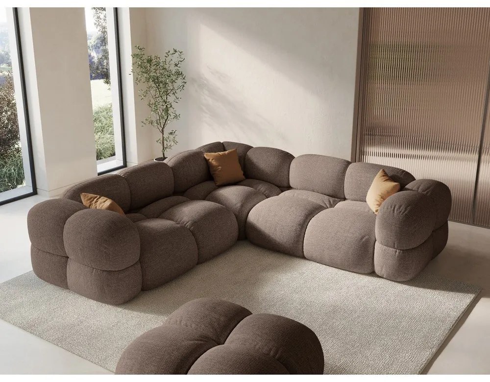 Hnedá rohová pohovka Loretto – Cosmopolitan Design