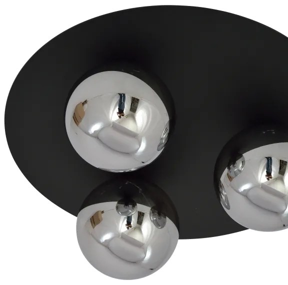 Stropné svietidlo SOLAR 3xE14/10W/230V čierna/šedá