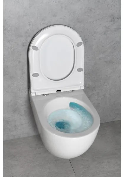 Bruckner - Závesné WC Vortex Rimless FULDA keramika/biela