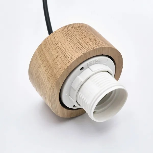 Luster na lanku HARMONY 1xE27/15W/230V pr. 30 cm biela/dub