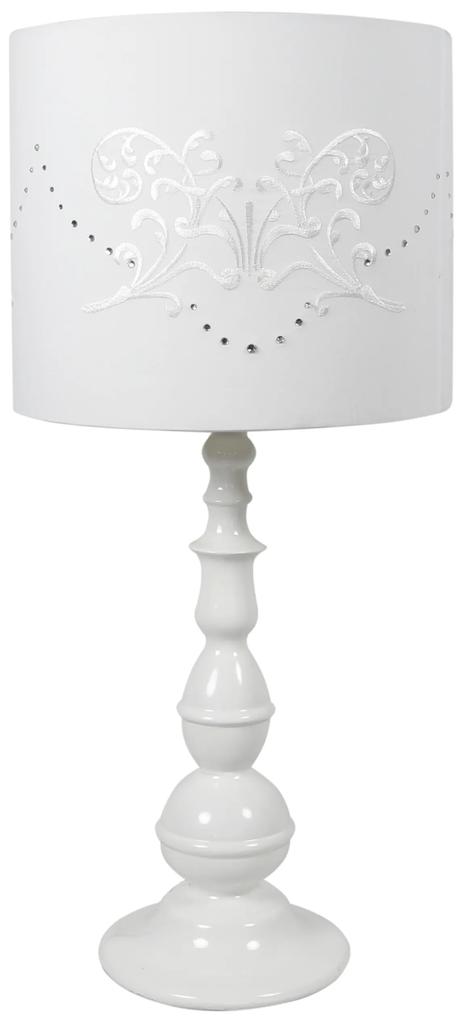 CLX Stolná klasická lampa MANTUA, 1xE27, 60W, biela