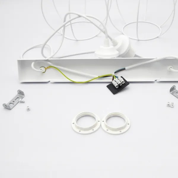 Detský luster na lanku STARS 2xE27/15W/230V žltá/biela