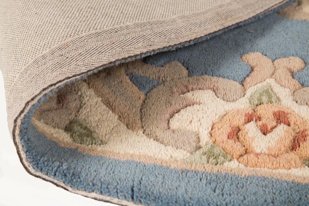 Flair Rugs koberce Ručne všívaný kusový koberec Lotus premium Blue - 120x180 cm