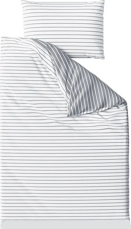 Povlečení z Renforcé bavlny CAPRIVI šedé knoflík Rozmer obliečky: 70 x 90 cm | 140 x 220 cm