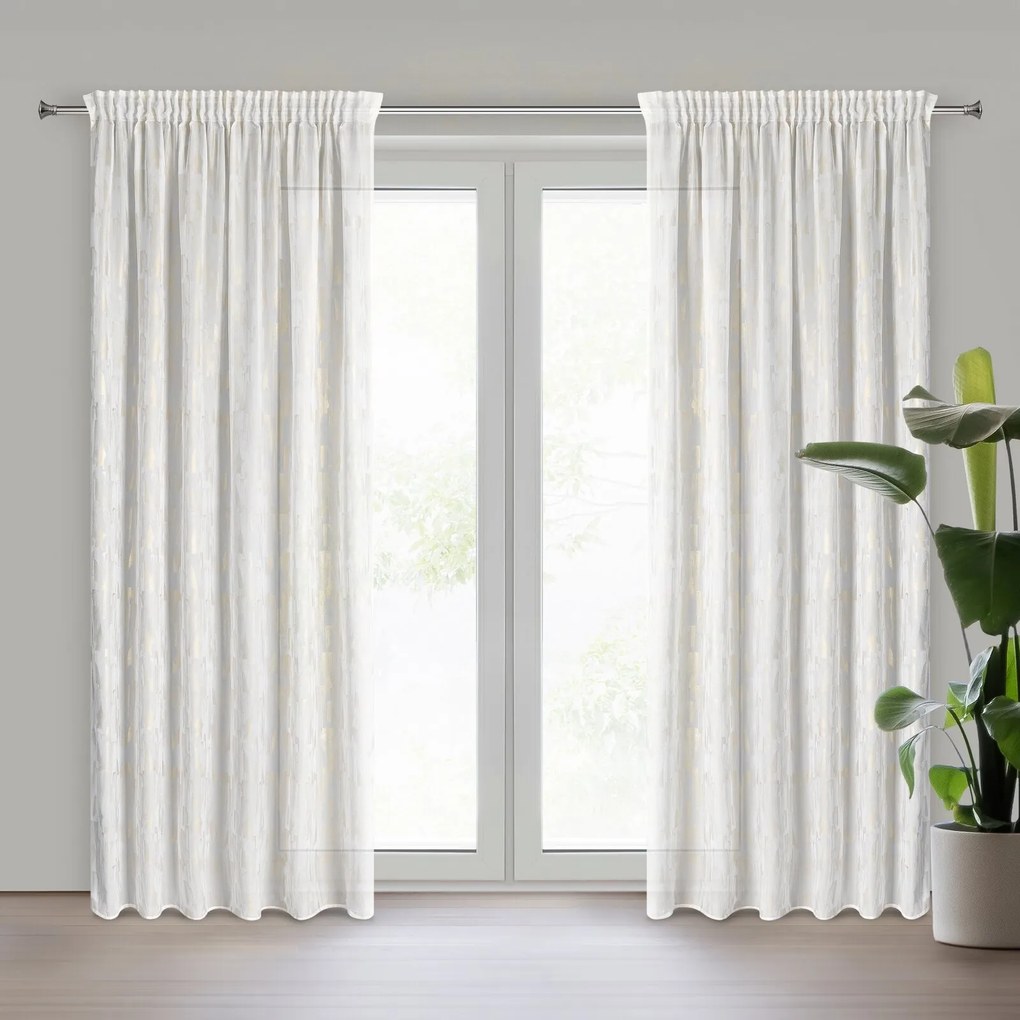 ZÁCLONA NA PÁSKE ILARA 140X250 CM VZOROVANÁ