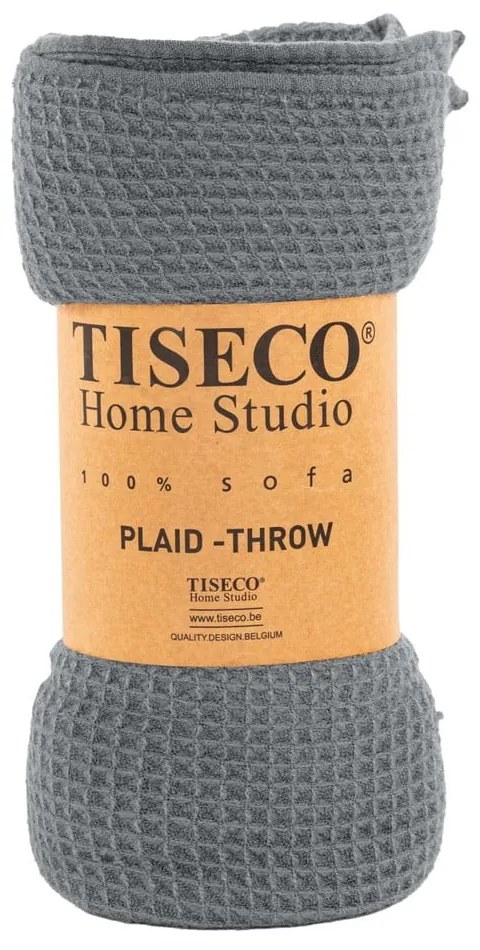 Sivá deka Tiseco Home Studio Mini Waffle, 130 x 170 cm