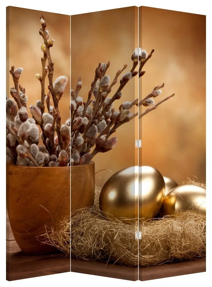 Paraván - Vajcia a mačičky (126x170 cm)