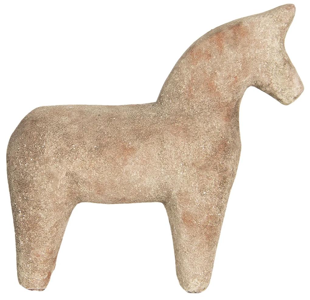Keramická dekorácia koňa v tehlovej-hnedom prevedení - 25 * 8 * 25 cm
