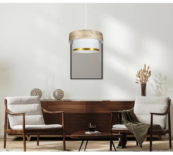 Luster na lanku RESSA 1xE27/60W/230V zlatá