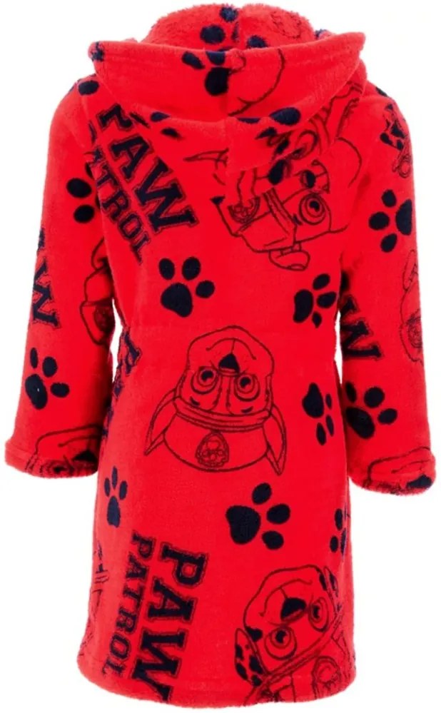 Chlapčenský župan s kapucňou Paw Patrol, EU 98 Červená