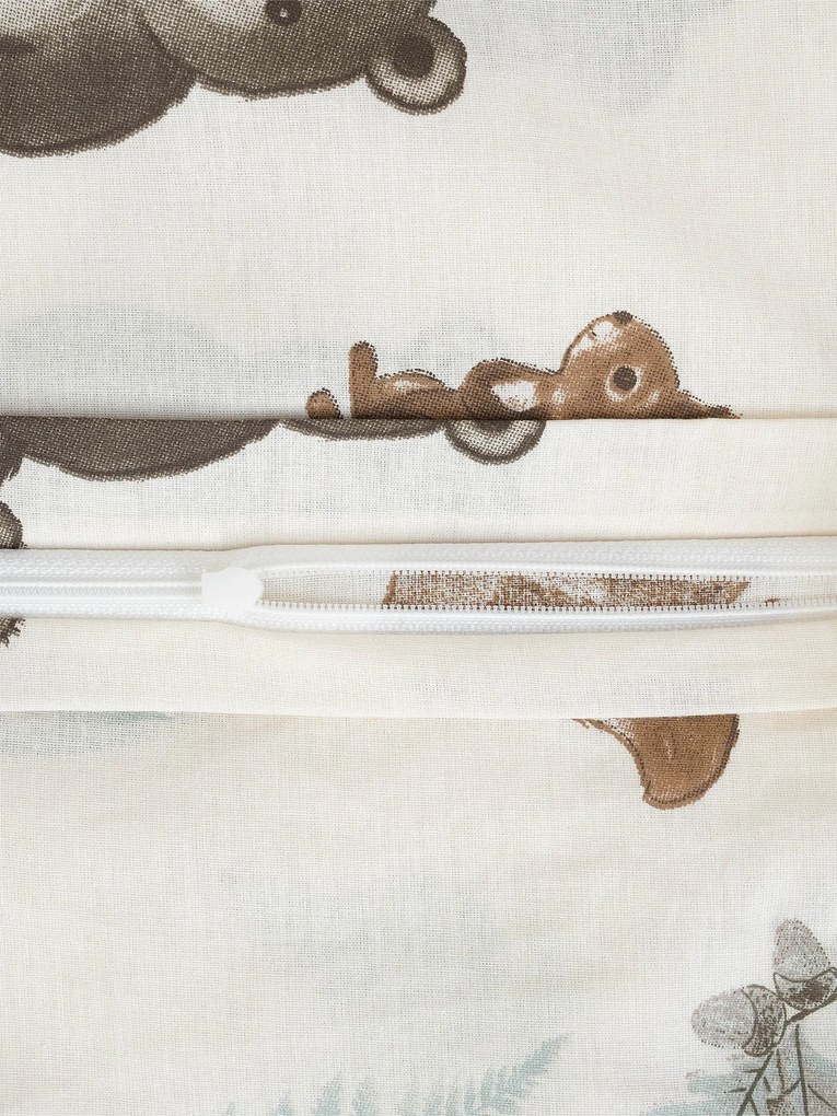 Bavlnená obliečka na vankúš Renforcé 40 × 60 cm - Medvedík v lese