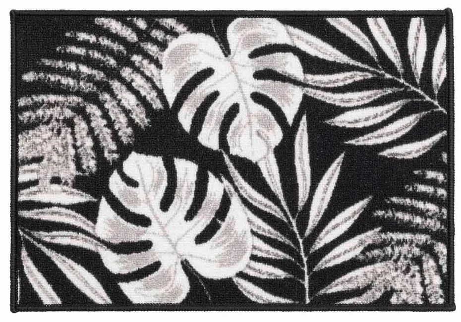 Čierny prateľný koberec 40x60 cm Amber – douceur d'intérieur