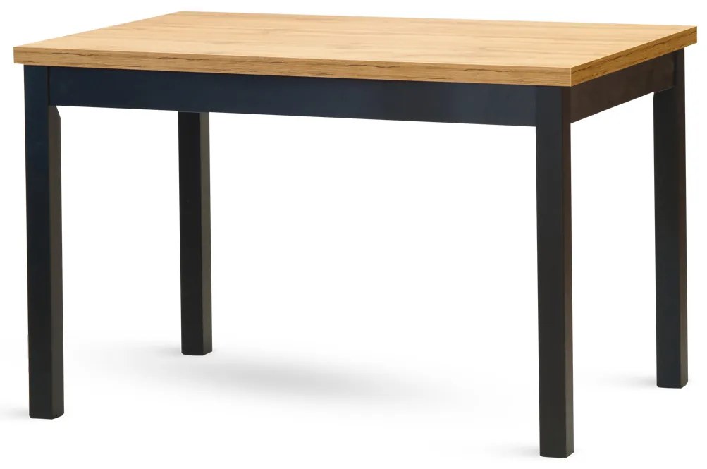 Stima stôl W 23 Vyberte odtieň ->: Dub Wotan, Vybetre odtieň podnože ->: Biela, Vyberte rozmer ->: 140 x 80 cm + 40 cm