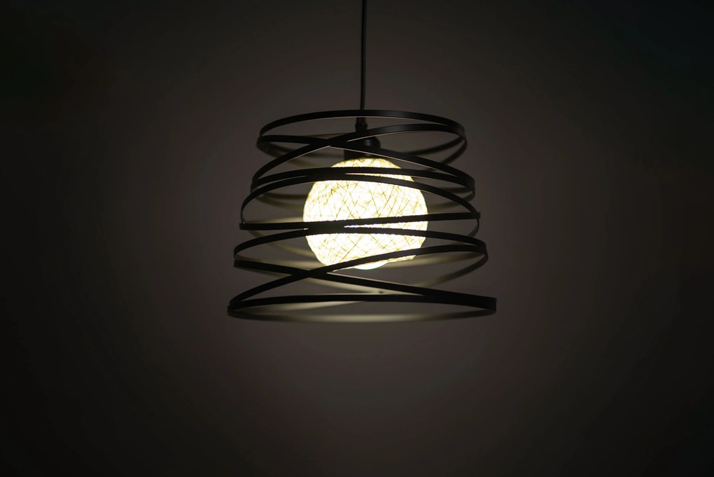 Toolight - Moderné závesné svietidlo 1xE27 181691, čierna, OSW-00109
