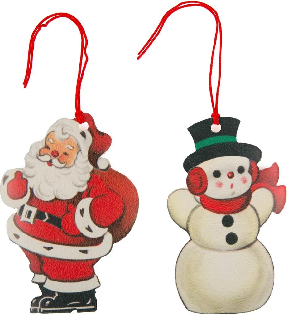 Sass & Belle Vianočné menovky na darčeky Santa a snehuliak - sada 10 ks