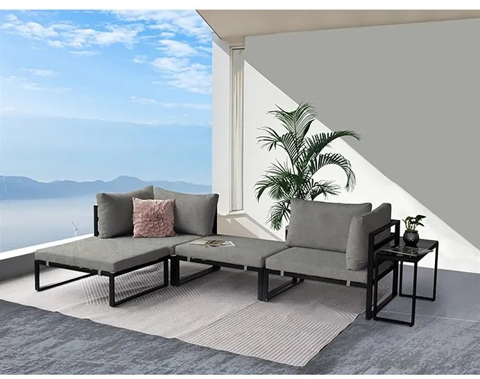 Autronic BONTEC Záhradná zostava, kov, látka, sivá, AZ-L1761 GREY Farba: Šedá