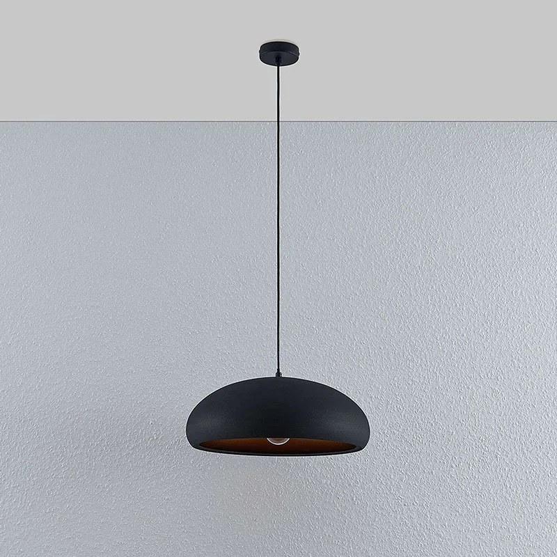 Moderná závesná lampa čierna so zlatom - Gerwina