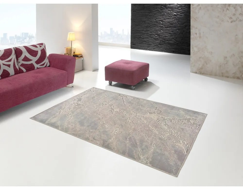 Sivo-béžový koberec z viskózy Universal Margot Marble, 160 x 230 cm