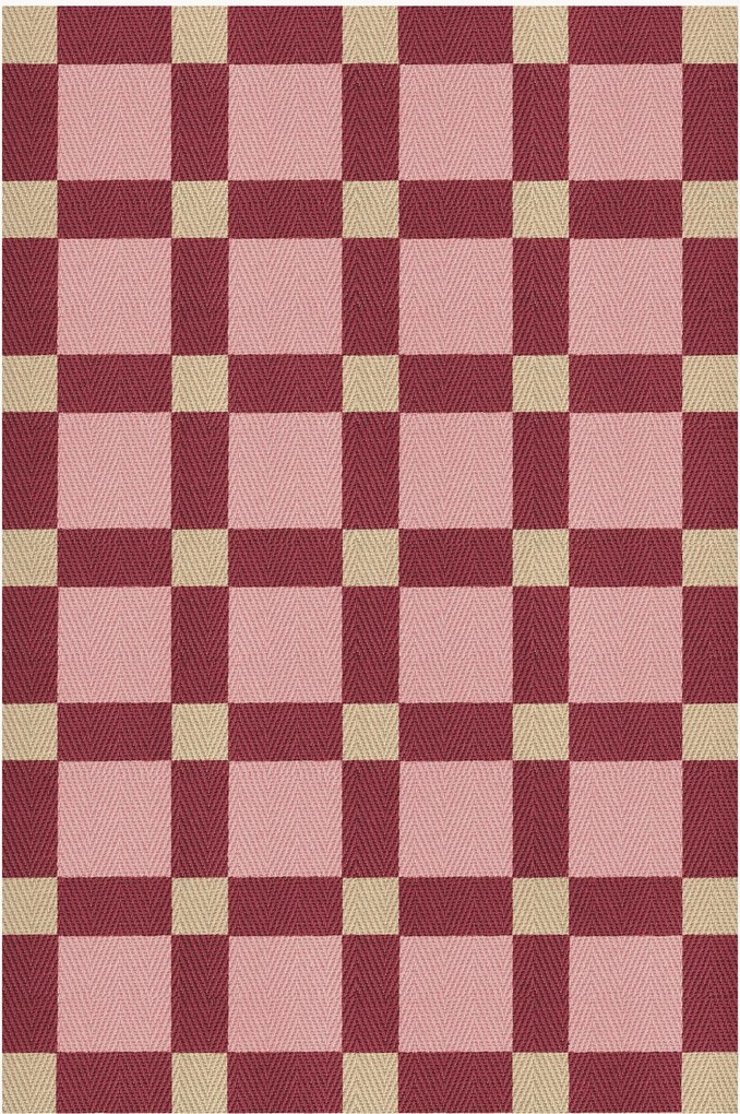 Ručne tkaný jutový koberec Plum Punsch