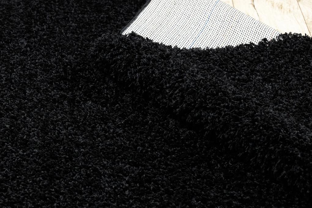 Koberec SOFFI shaggy 5cm čierna Veľkosť: 80x200 cm