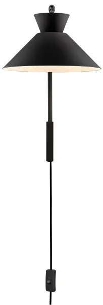 Nordlux - Nástenná lampa DIAL 1xE27/40W/230V čierna