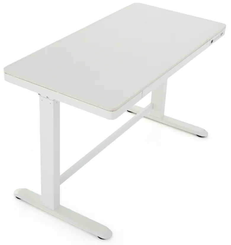 Výškovo nastaviteľný stôl OfficeTech 2, 120 x 60 cm, biela