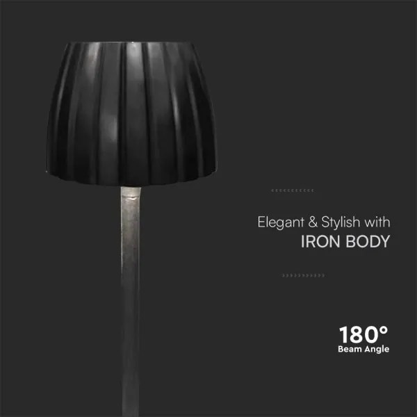 LED stmievateľná dobíjacia stolná lampa LED/2,7W/5V 3000-6000K 1800 mAh čierna