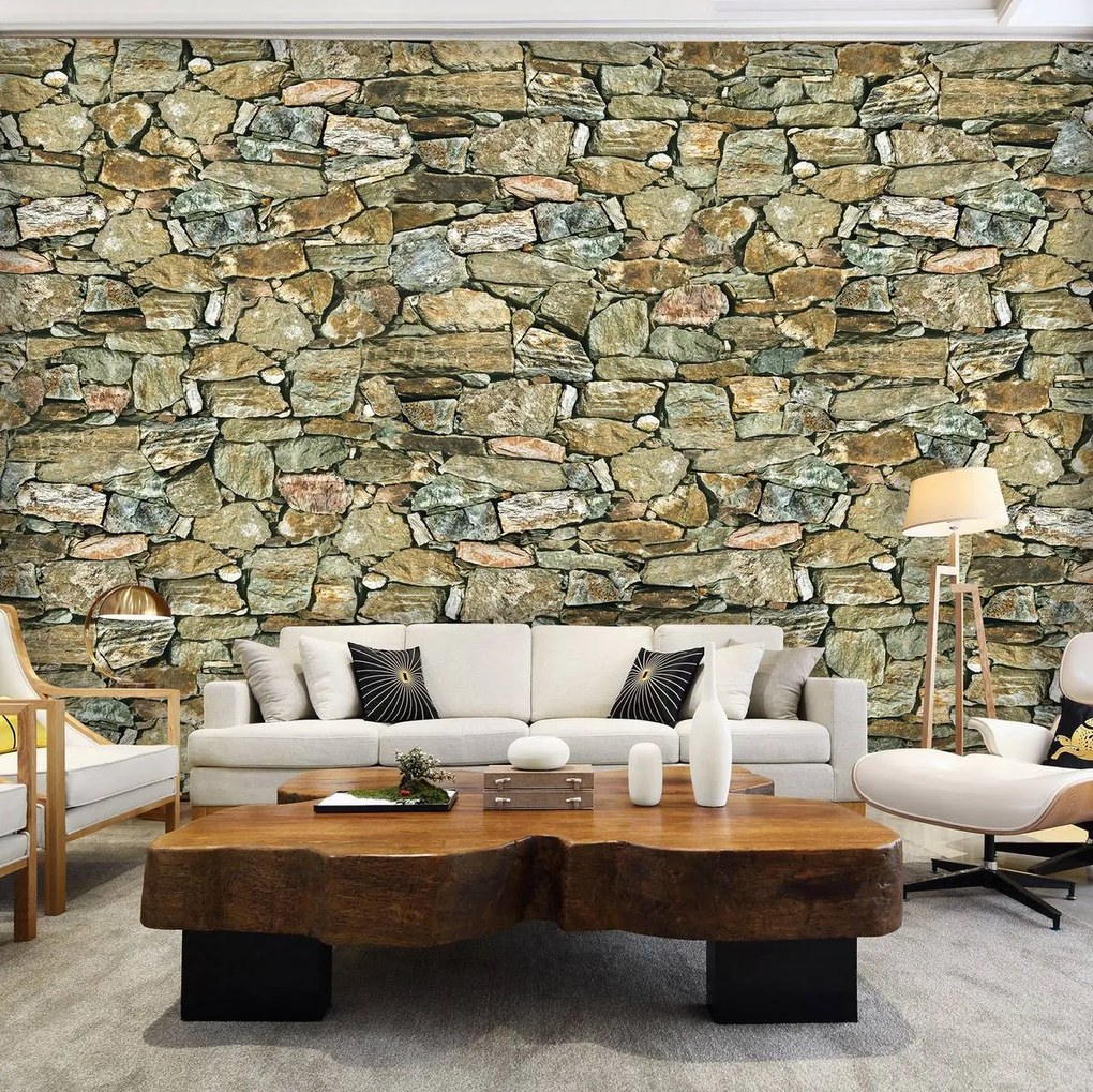 Fototapeta - Stone Wall Rock (254x184 cm)