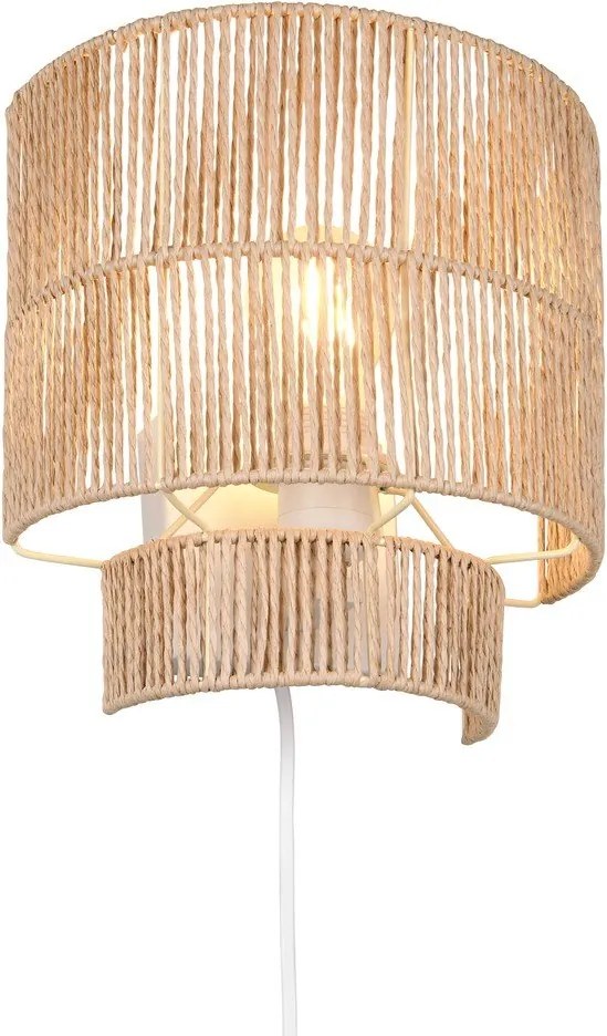 Nástenné svietidlo na USB v prírodnej farbe Satna – Reality