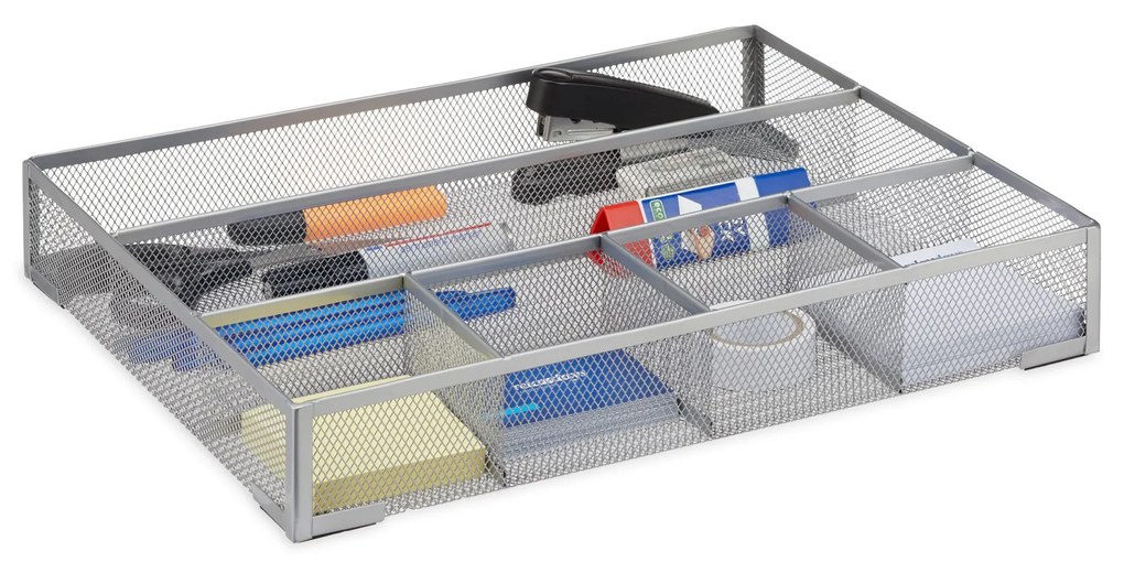 Organizér na stôl RD2491, strieborná