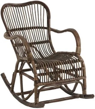 Ratanové hojdacie kreslo Rocking hnedé - 66*70*83 cm