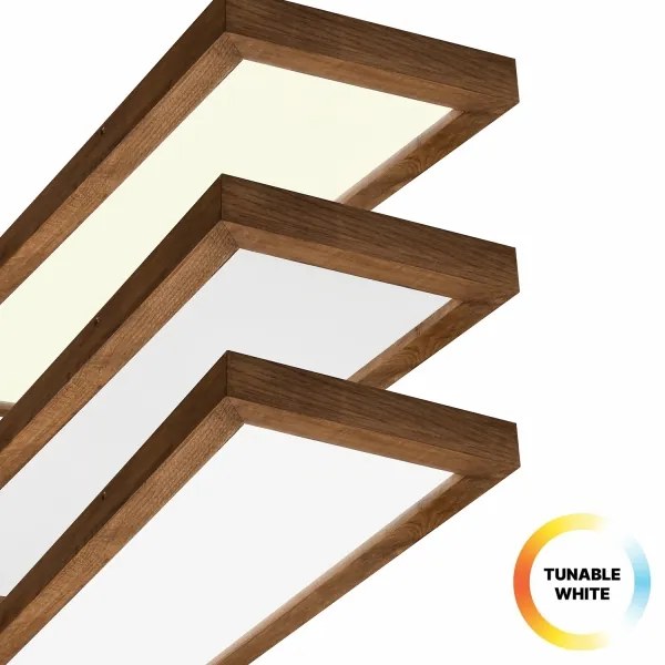 Brilagi-LED Stmievateľné svietidlo WOODY FRAME LED/50W/230V dub 120x30 cm IP44 +DO