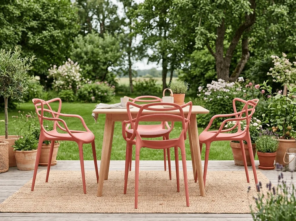 Korálová plastová stolička KATO