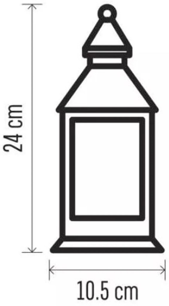 EMOS Čierný LED lampáš DCLV02