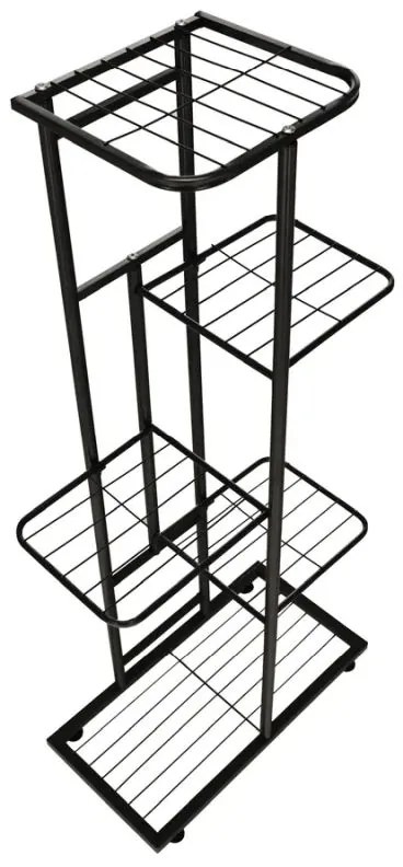 Kondela Kovový stojan na kvety, tmavosivý kov, BAMIR TYP 1