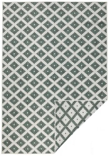 Hanse Home, Kusový koberec Twin-Wendeteppiche 103125 grün creme – na von aj na doma, 80x350, zelená, chodba / predsieň