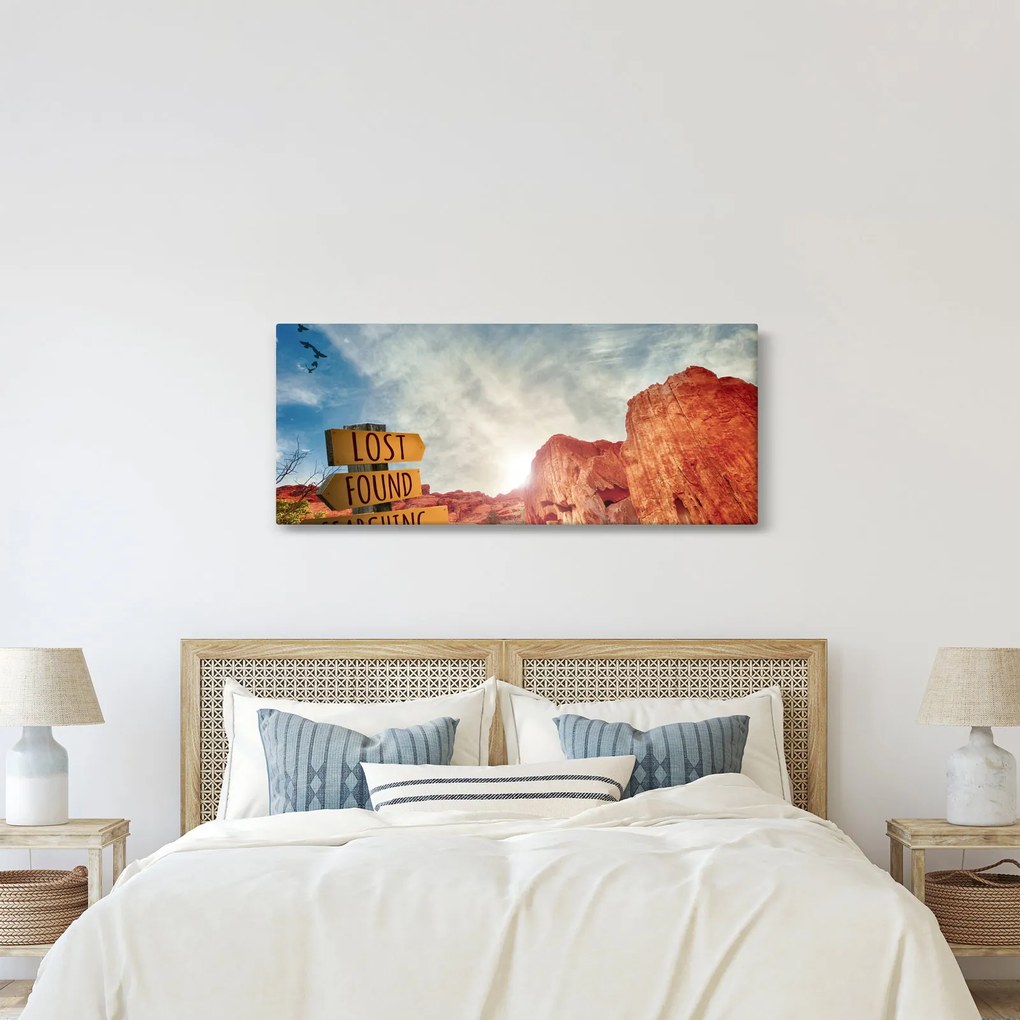 Obraz ukazovateľa s nápisom (120x50 cm)