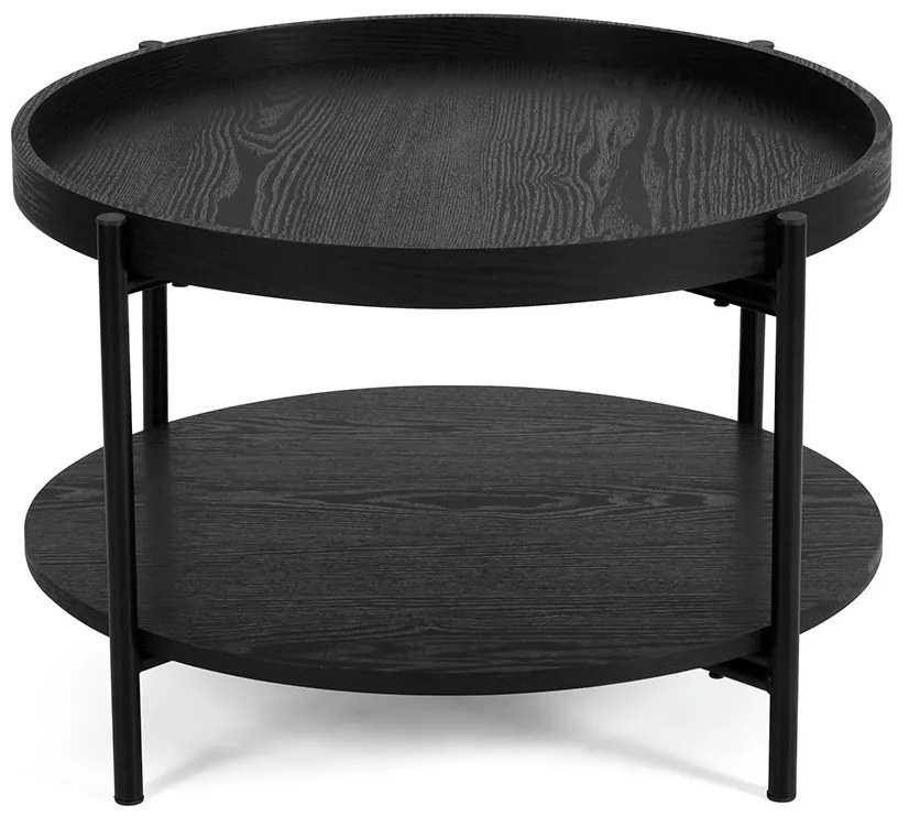 Noela Konferenčný stolík s čiernym rámom BIVIO 40 čierny