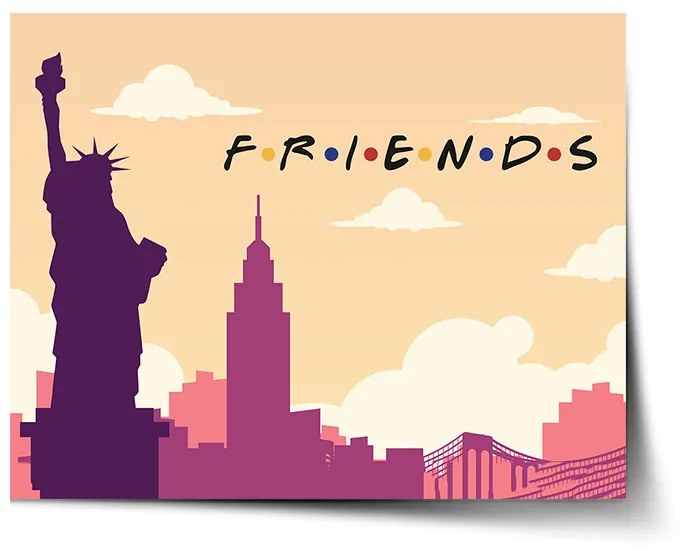 Sablio Plagát Seriál Priatelia FRIENDS Socha Slobody - 90x60 cm