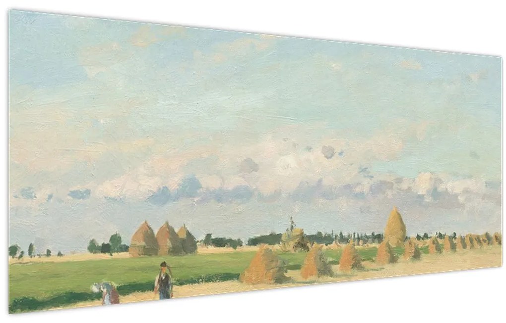 Obraz - Camille Pissarro, Landscape, Ile de France, reprodukcia (120x50 cm)