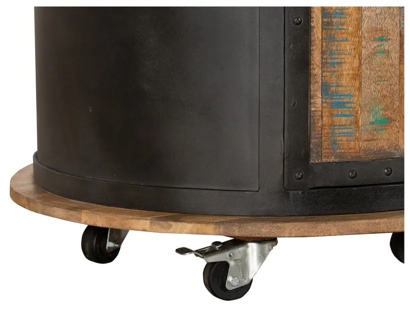 Čierna kovová vinotéka na 9 fliaš, 60x155 cm Luni – Interia Home &amp; Living