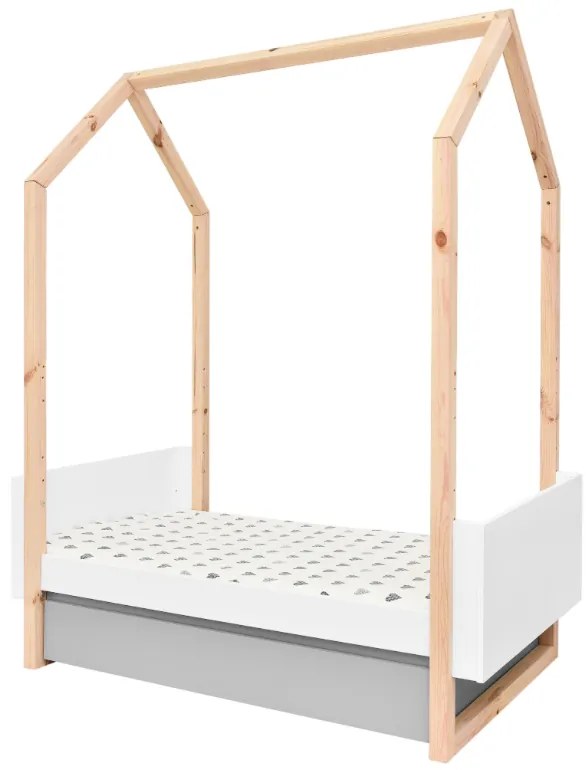 PROXIMA.store - Detská posteľ v tvare domčeka PINETTE so šuflíkom - 70x140