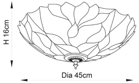 Endon 63960 - Stropné svietidlo Tiffany BOTANICA 2xE27/60W/230V priemer 45 cm