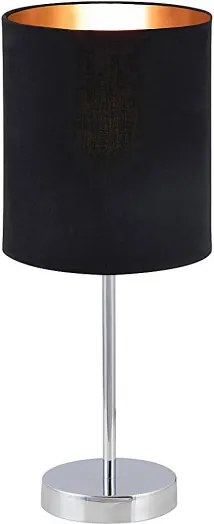 Rábalux Monica 2523 Nočná stolová lampa čierny kov E27 1X MAX 60W IP20