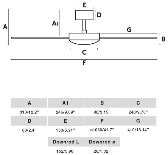 FARO 33603DCWT- Stropný ventilátor MINI MALLORCA S hnedá/biela pr. 106 cm WT + DO