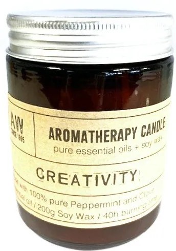 Aromaterapeutická sójová sviečka - Kreativita
