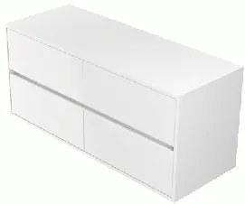 Cersanit Crea, skrinka pod umývadlo s doskou 120cm, biela, S931-002