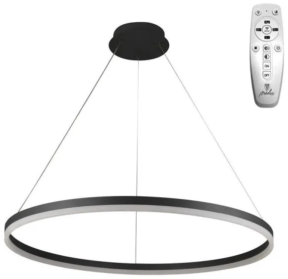 Brilagi - LED Stmievateľný luster na lanku CIRCLE LED/55W/230V 3000-6500K čierna +DO