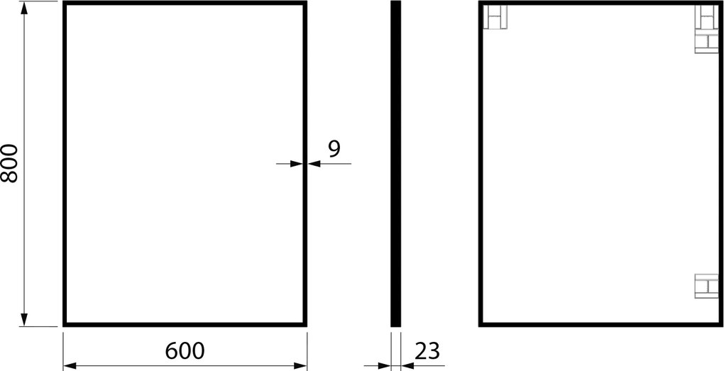 Sapho Sapho, NOTION SLIM zrkadlo v ráme, 60x80cm, biela matná, NT860W