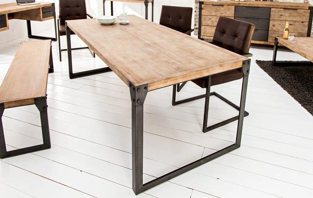 Bighome - Jedálenský stôl FACTOR 160 cm - prírodná, čierna